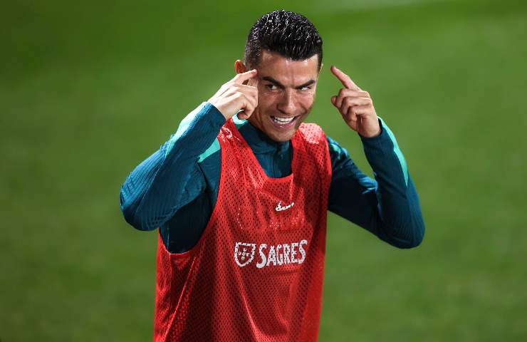 Cristiano Ronaldo in allenamento