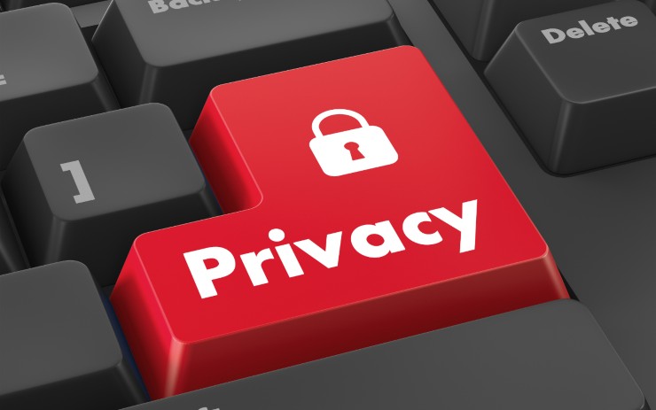 Tasto del pc con scritto: "privacy". Illustrazione della funzione per disattivare meta ai